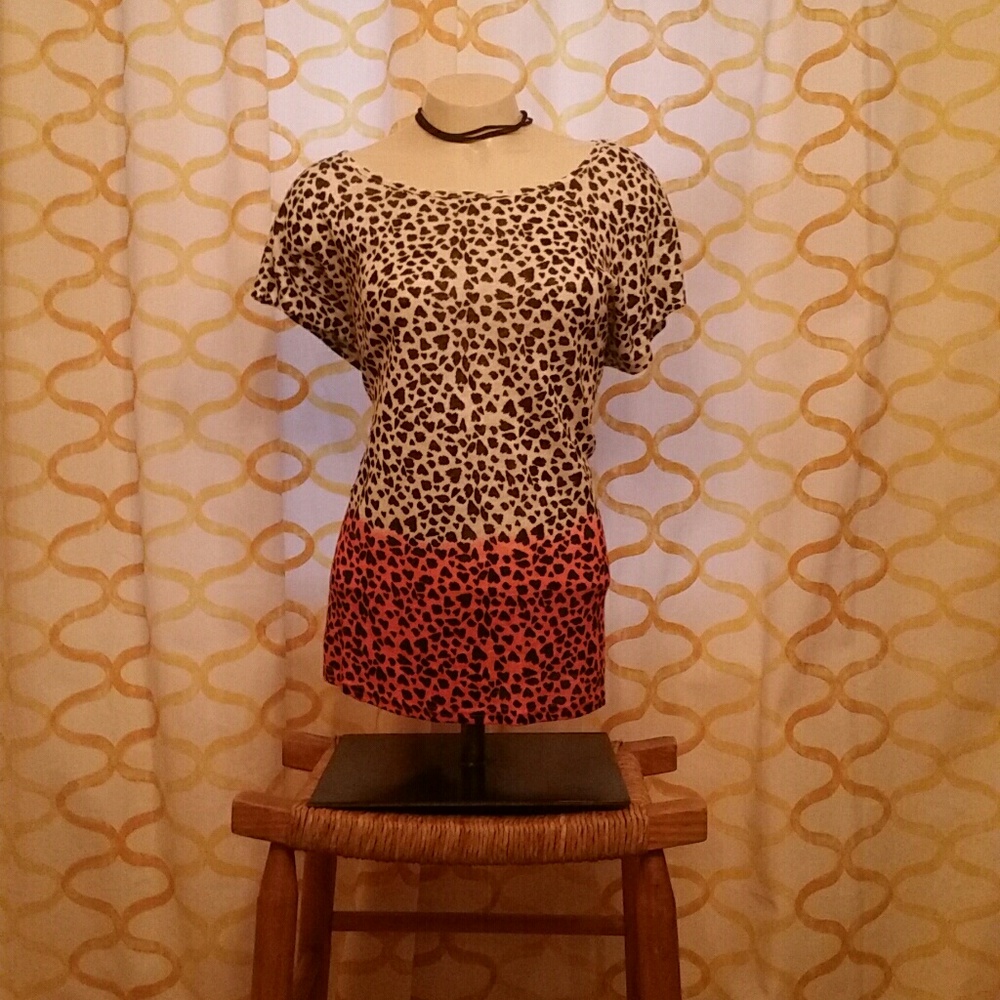 Zara Knit Animal Print Top